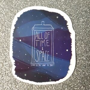 10/$10 DR. WHO Tardis waterproof sticker TV Show